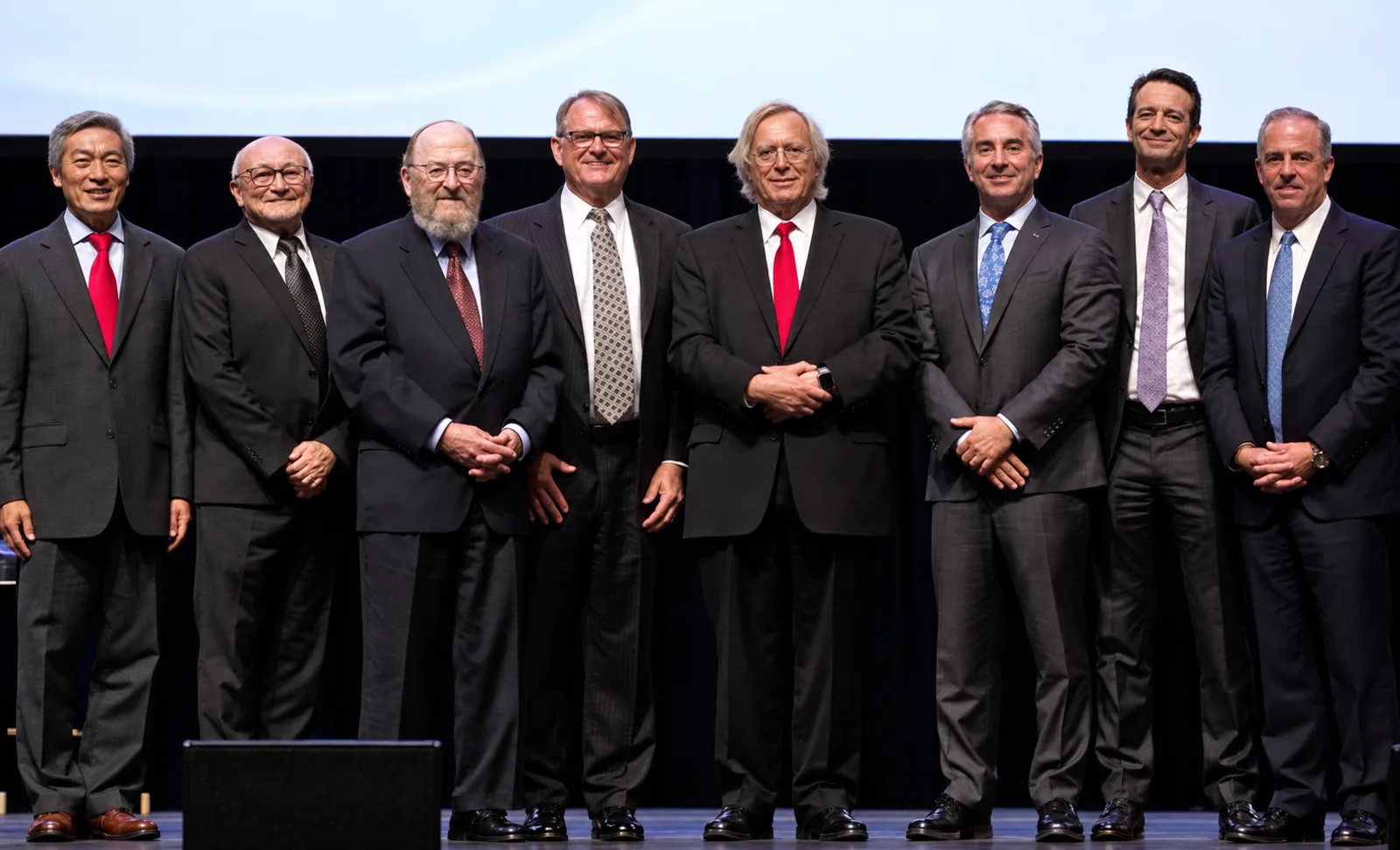 The 2024 Cyber Security Hall of Fame inductees on stage at the induction ceremony